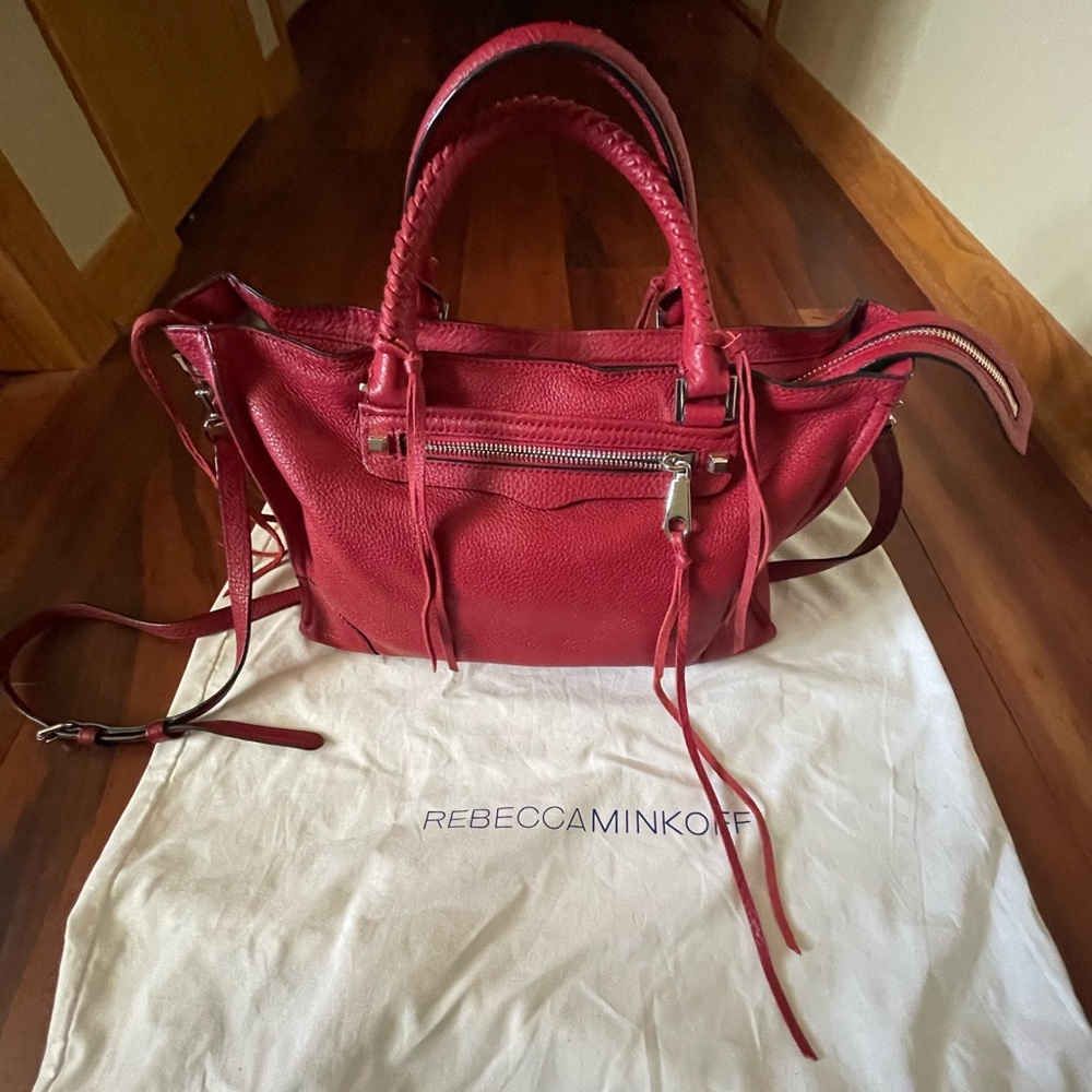 Rebecca Minkoff Regan Satchel Tote in Scarlet